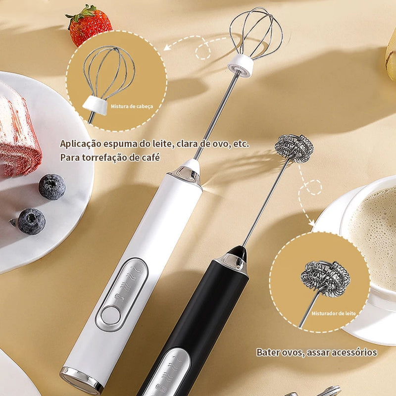 Batedor Misturador Mixer Elétrico Portátil - Bebidas Cremosas em Segundos