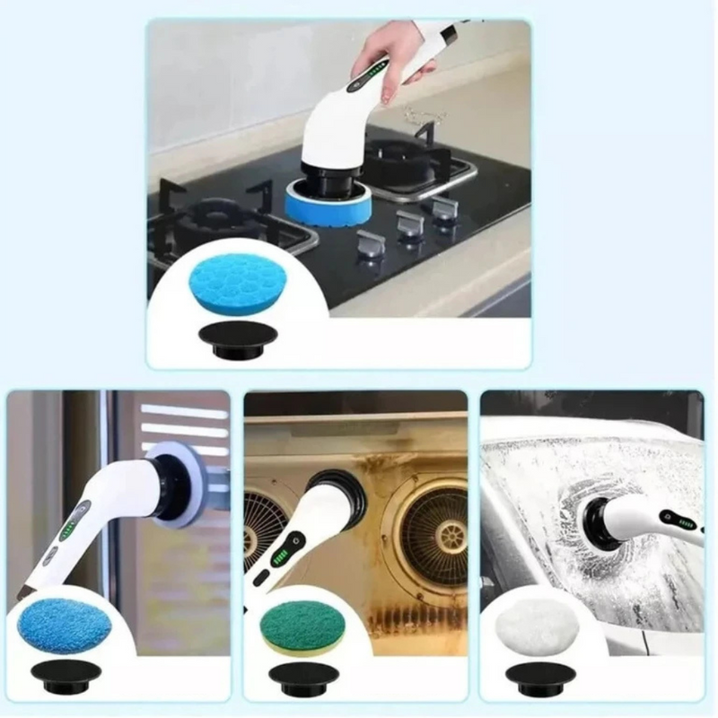 Escova Elétrica 3 em 1 CleanPro - Limpeza Profunda em Qualquer Superfície