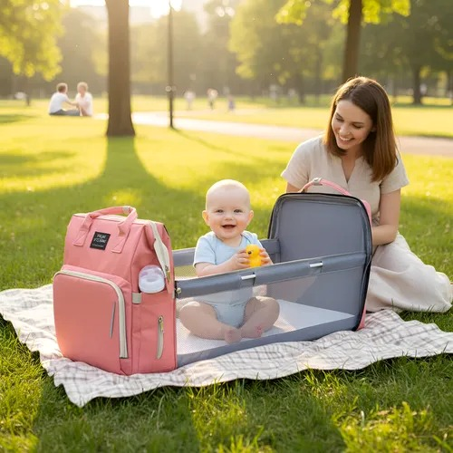 Mochila Maternidade Magic - Berço Portátil Onde Você Estiver